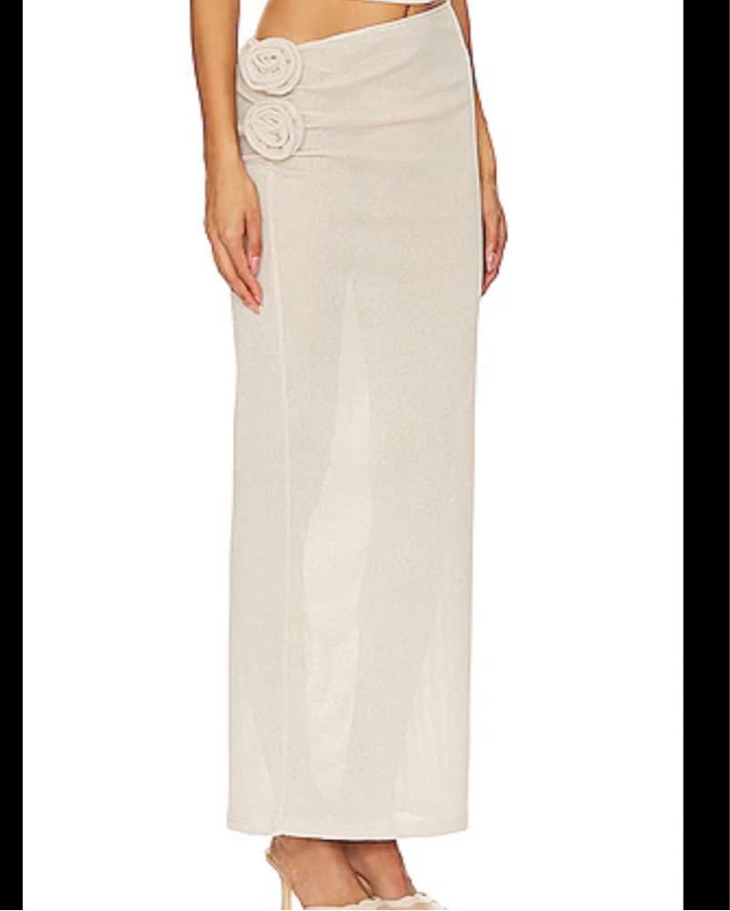 Elegant Beige Maxi Skirt - Image 1