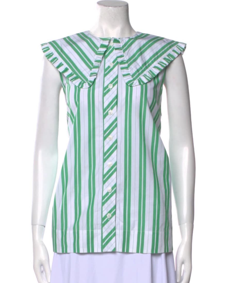 Ganni Signature Big Collar Shirt - Image 1