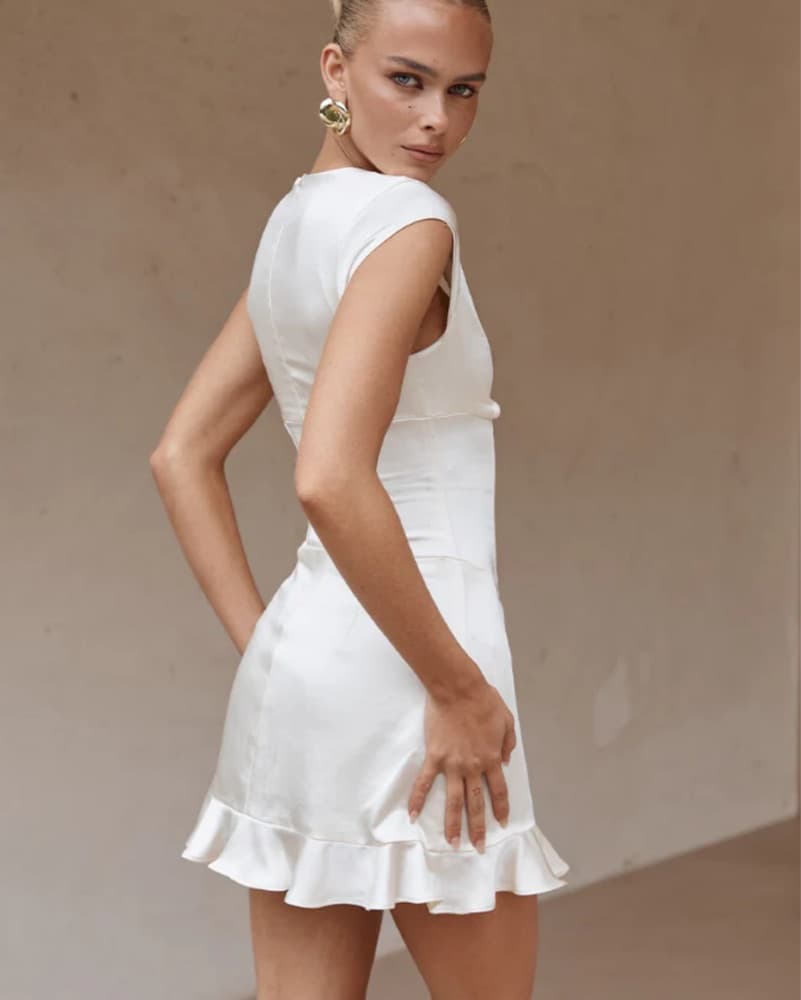 JOZIE MINI DRESS IVORY, Runawaythelabel - Image 4