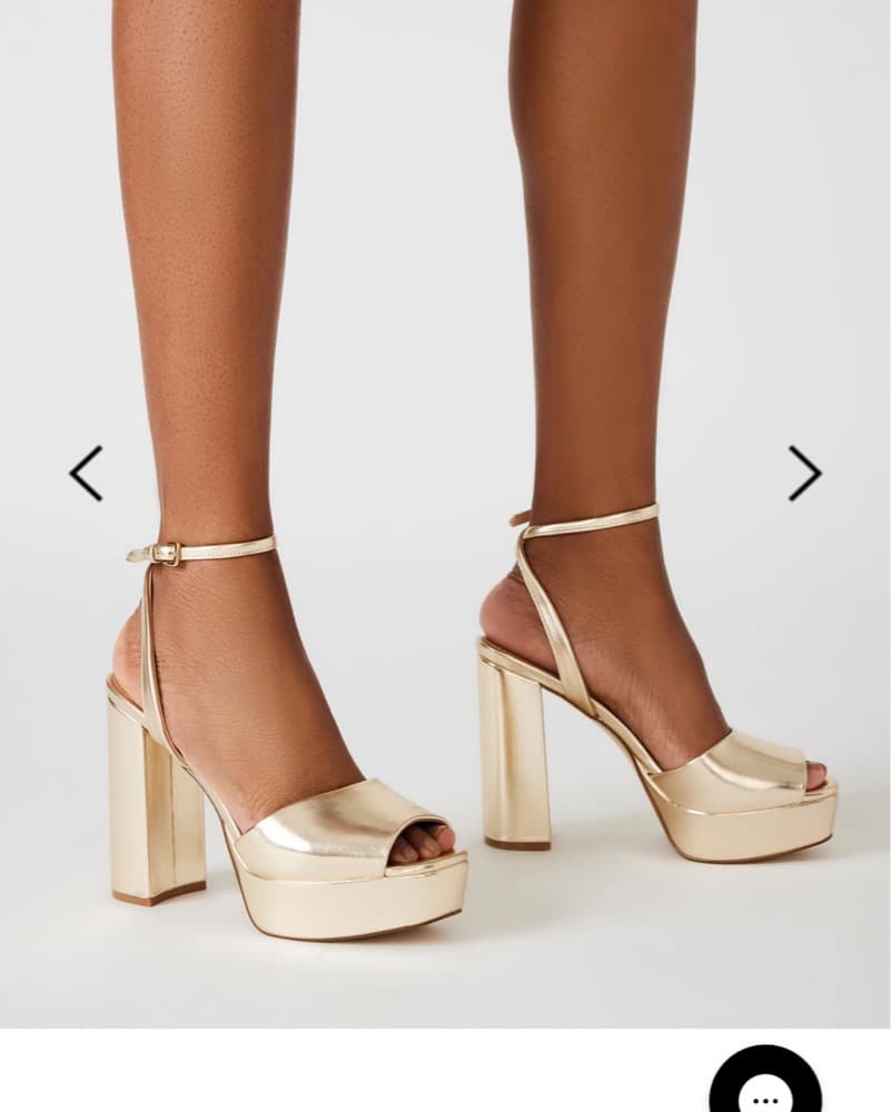 Gold Platform Sandals - Image 2