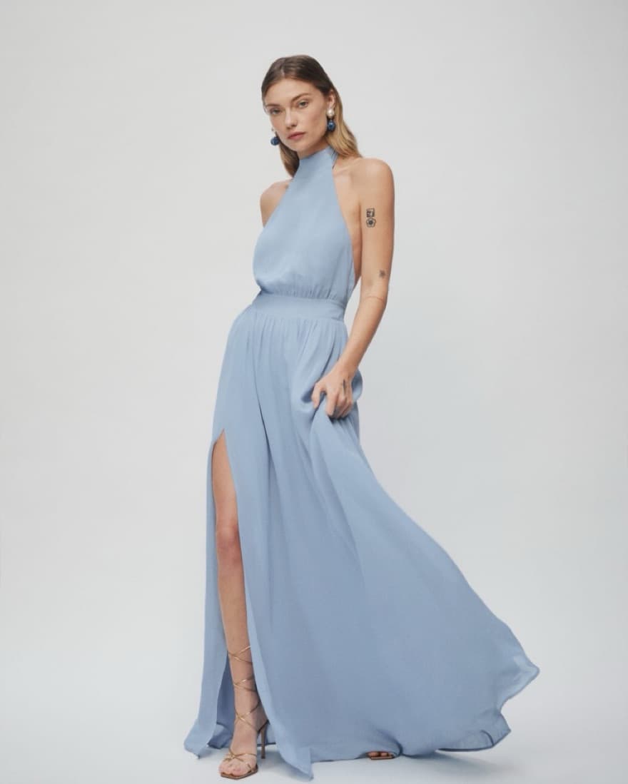 Reformation Andee Dress - Light Blue - Image 1