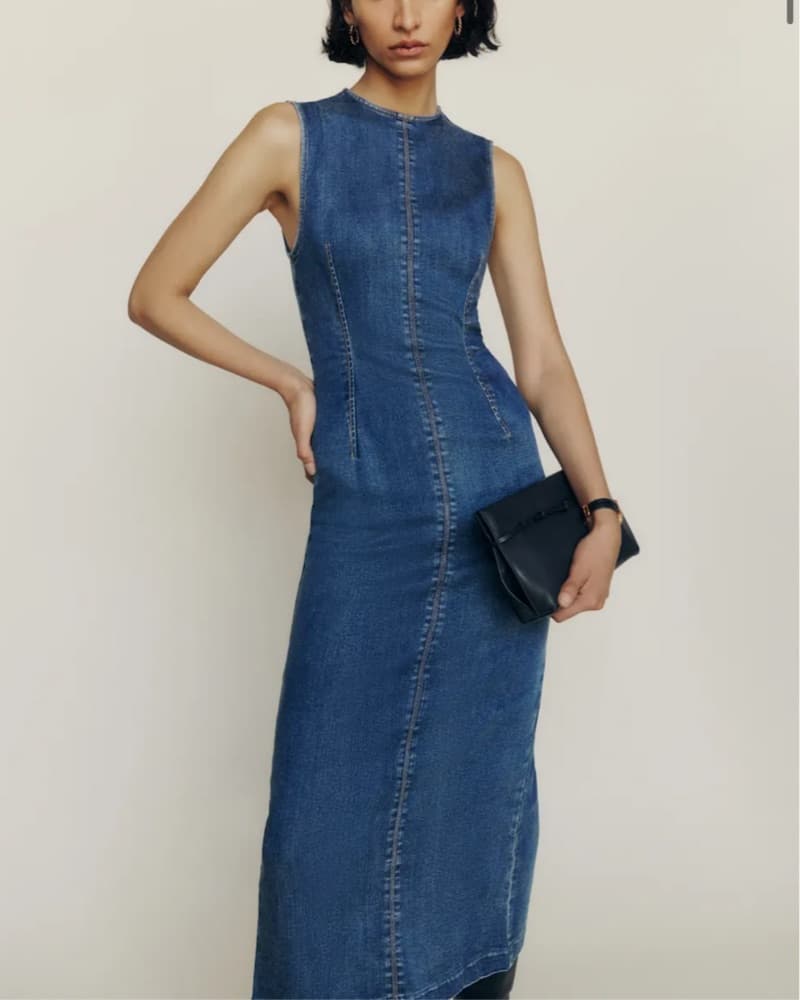 Reformation Denim Midi Dress - Image 1