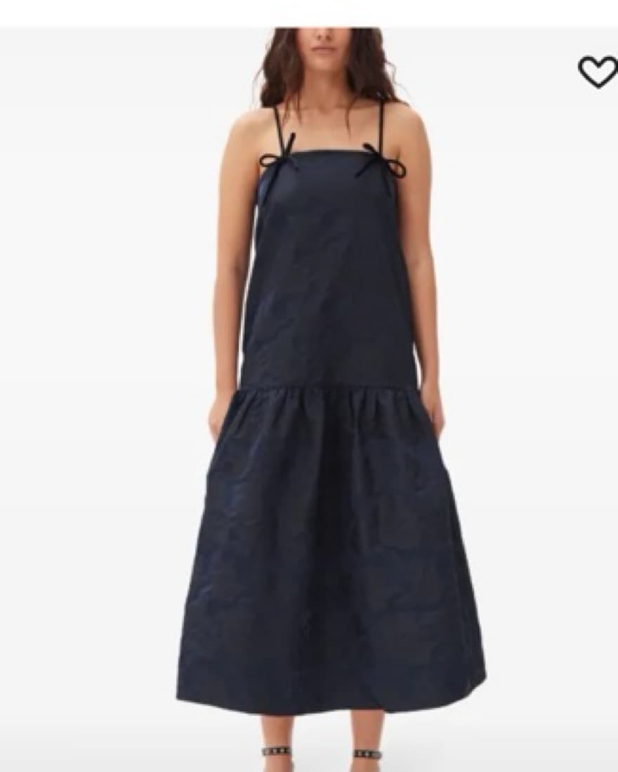 GANNI navy & Black Midi Dress  - Image 1
