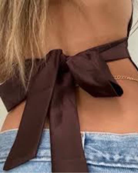 Brown Silk Top - Image 2