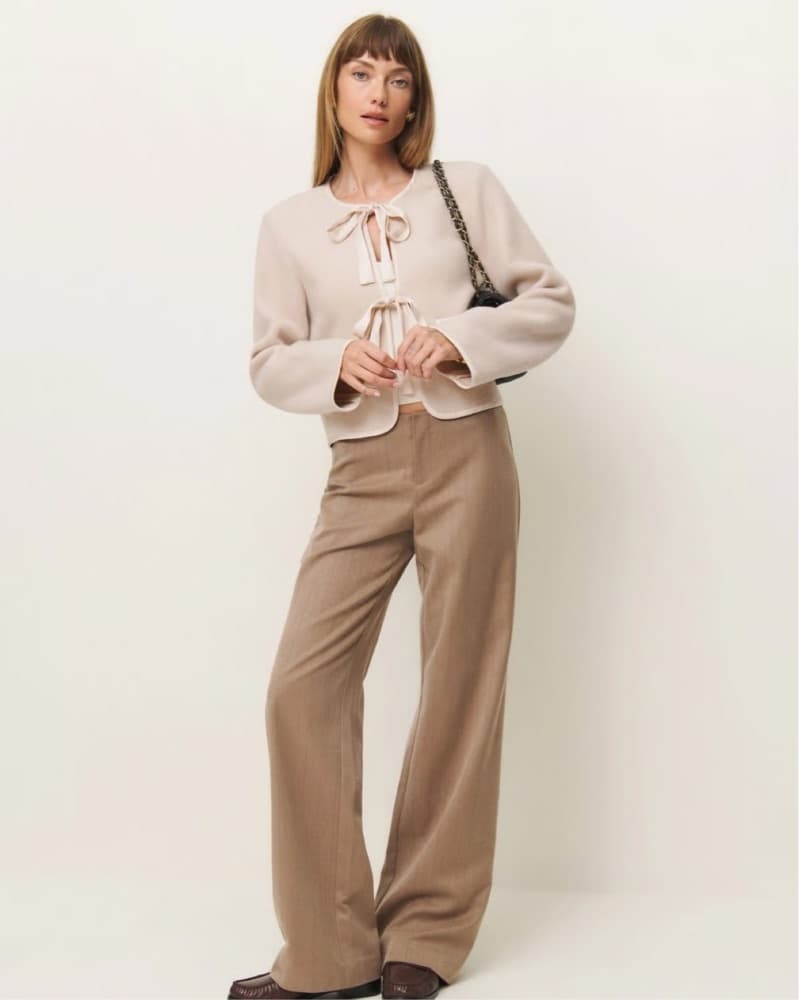 Reformation Cropped Bow Jacket  - Image 2