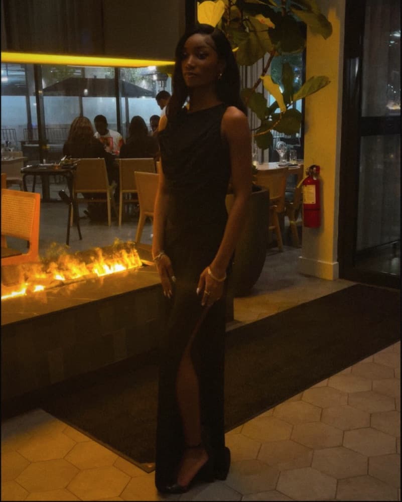 Meshki Henley Drape Maxi Dress - Image 3