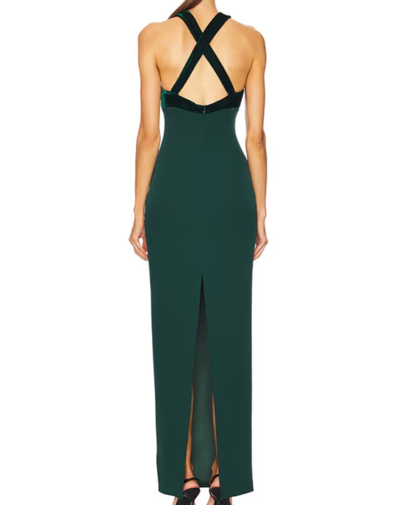Revolve Sau Lee Eloise Gown In Evergreen - Image 2