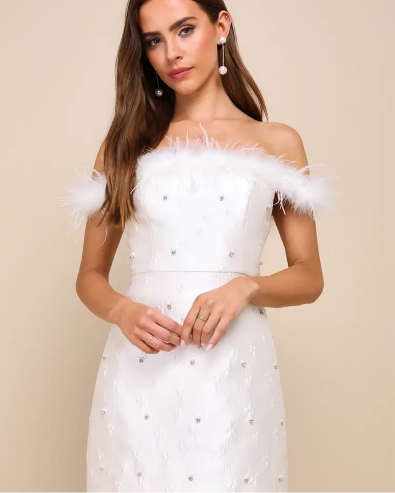 Lulu’s Floral Jacquard Mini Dress - Image 1