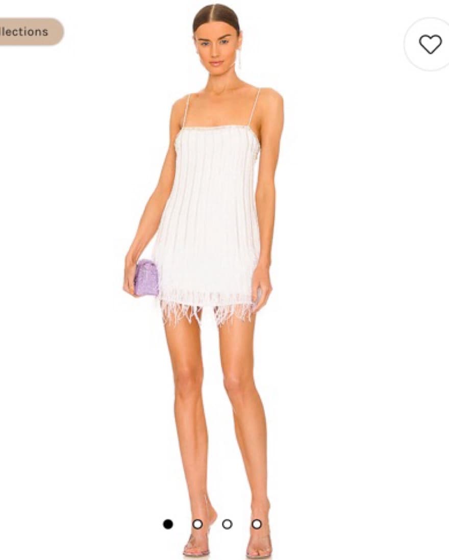 Retrofete - Rubina Sequin Feather Dress - Image 4