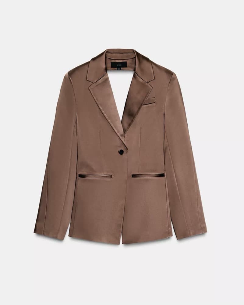 Zara Satinada Aberturas Blazer  - Image 1