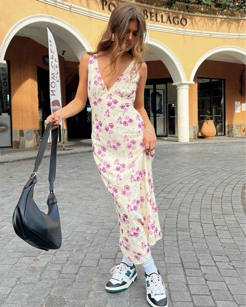 Nellie Midi Dress Yellow Floral - Image 2