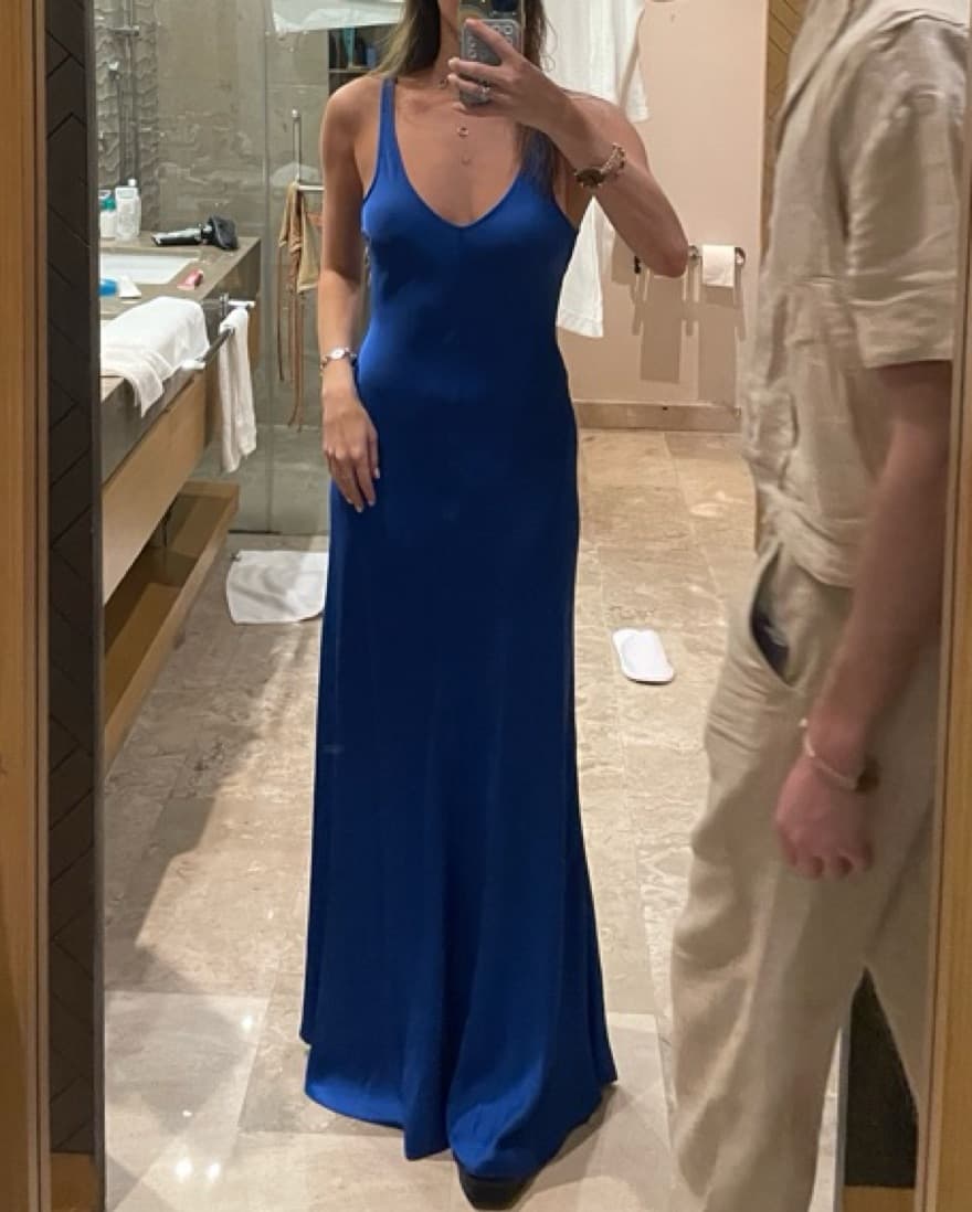 L’AGENCE Akiya French Blue Maxi Dress - Image 2