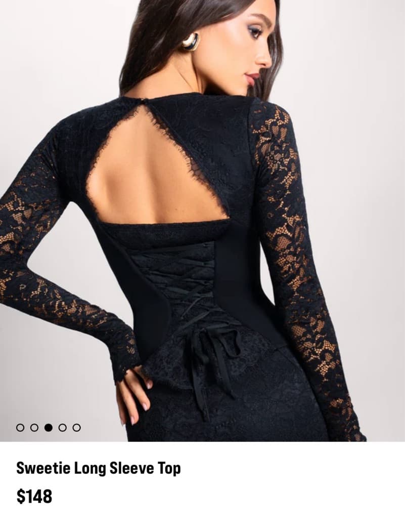 TA3 Sweetie Long Sleeve Lace Corset Top  - Image 2