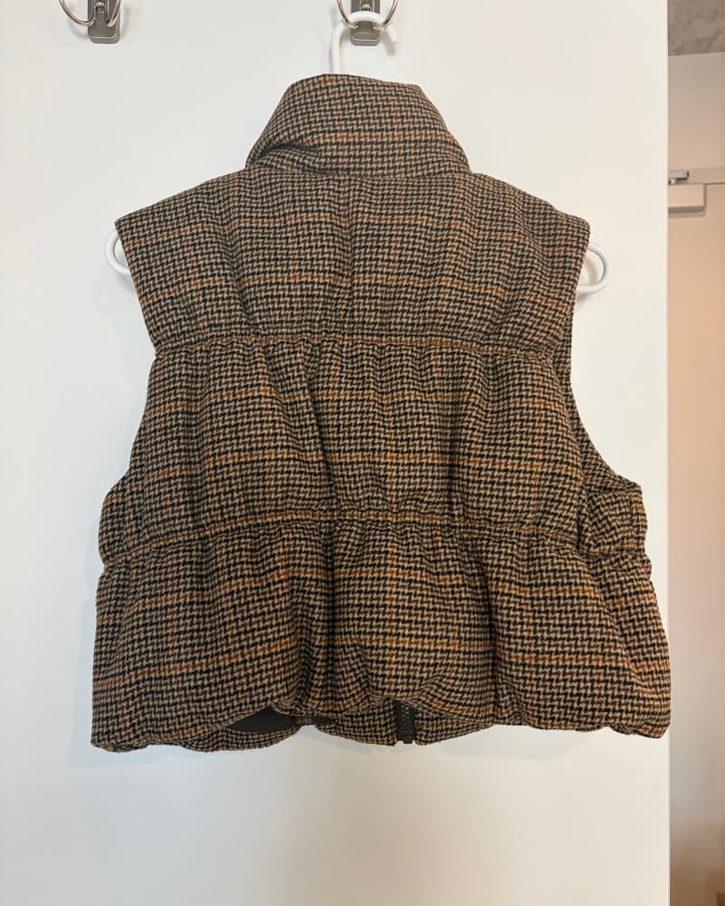 Checkered Puffer Vest - Image 2