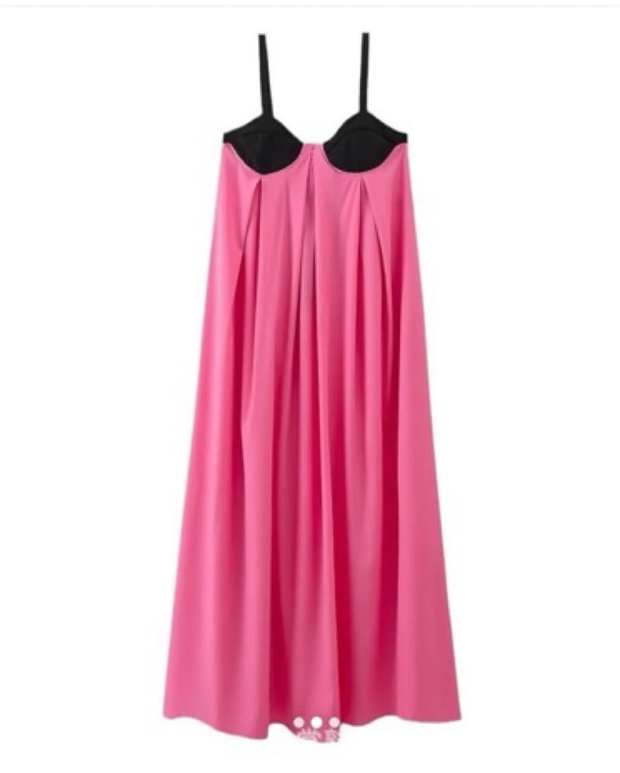 Pink Tie Back Maxi Dress  - Image 1