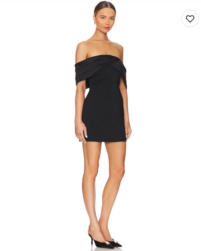 Anine Bing Off-Shoulder Black Dress - Image 2