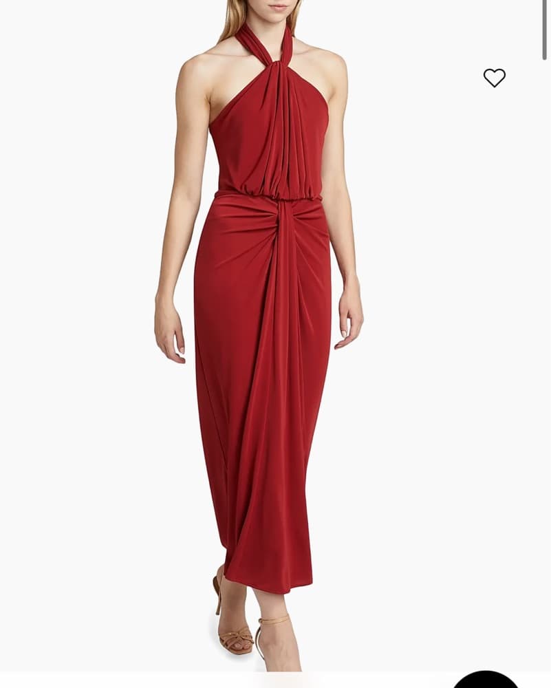 Cinq à Sept  Kaily Draped Halter Maxi  - Image 5