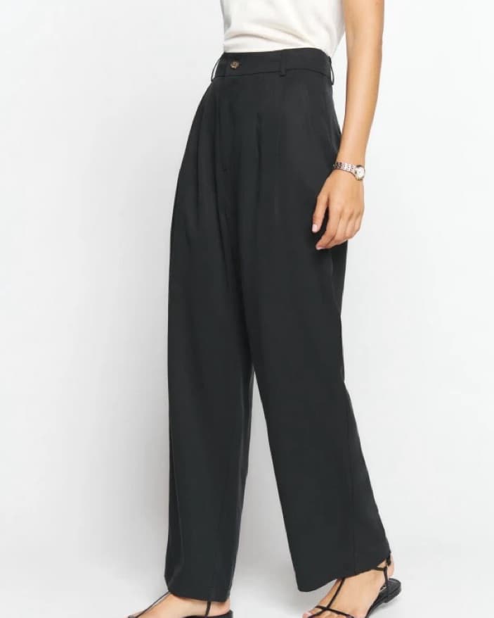 Versatile Black Wide-Leg Trousers - Image 1