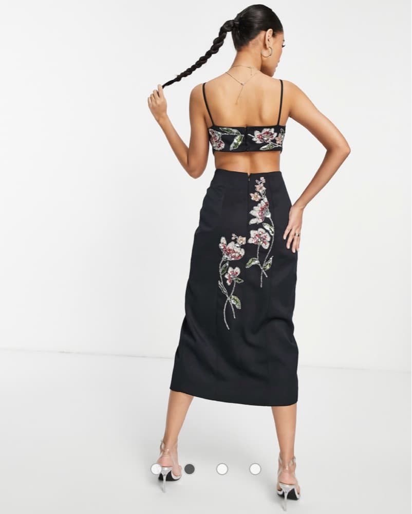 ASOS Beaded Cutout Midi Dress - Image 2