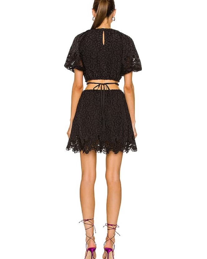 Simkhai Anaise Black Mini Dress - Image 2