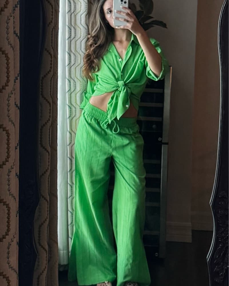 Frame Wide Leg Pant & Button Down - Image 3