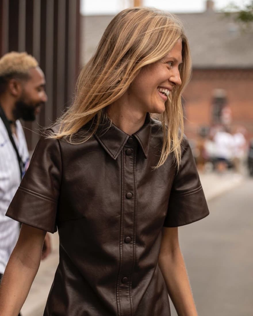 Samsøe Vegan Leather Dress - Image 2