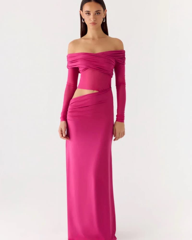 Peppermayo Fuchsia Off-Shoulder Gown - Image 2