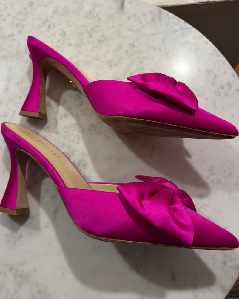 Dee Ocleppo Fuchsia Satin Bow Heels  - Image 4