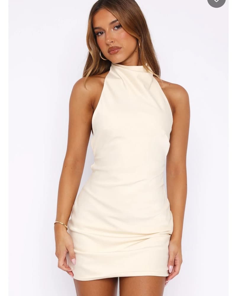 White Fox Just Small Talk Halter Mini Dr - Image 2