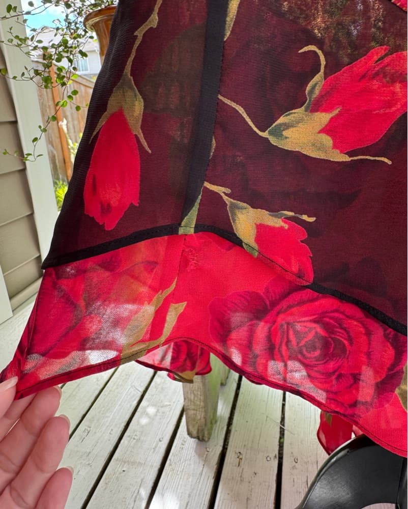 Floral Rose & Leopard Ruffle Layer Dress - Image 6