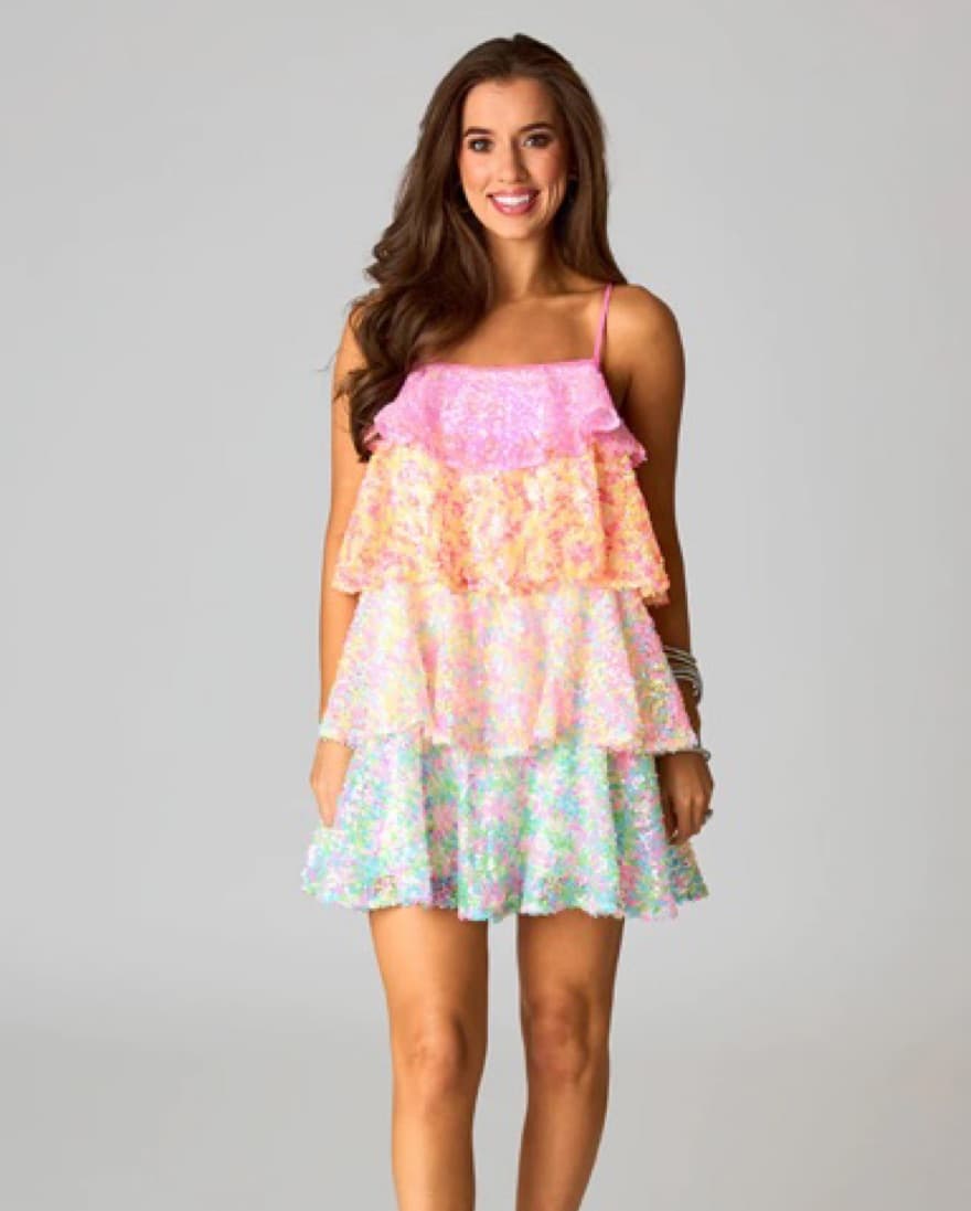 Disco Tiered Sequin Dress | Buddy Love - Image 4