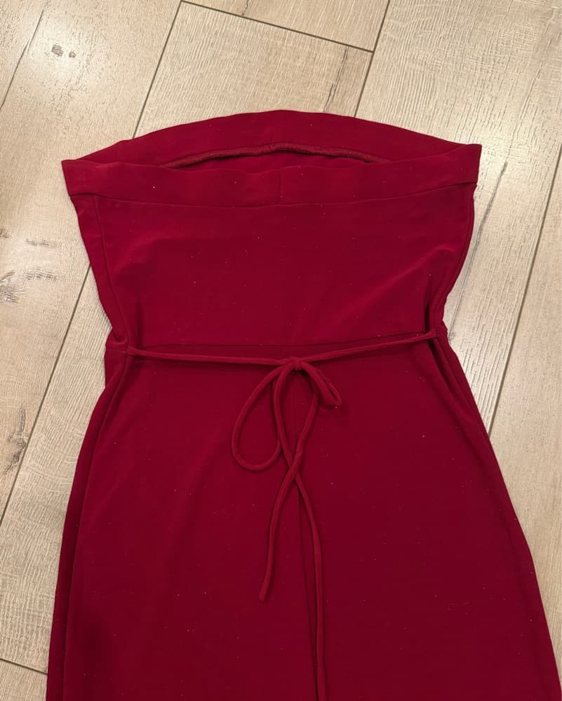 Vintage Sparkle Burgundy Dress  - Image 2