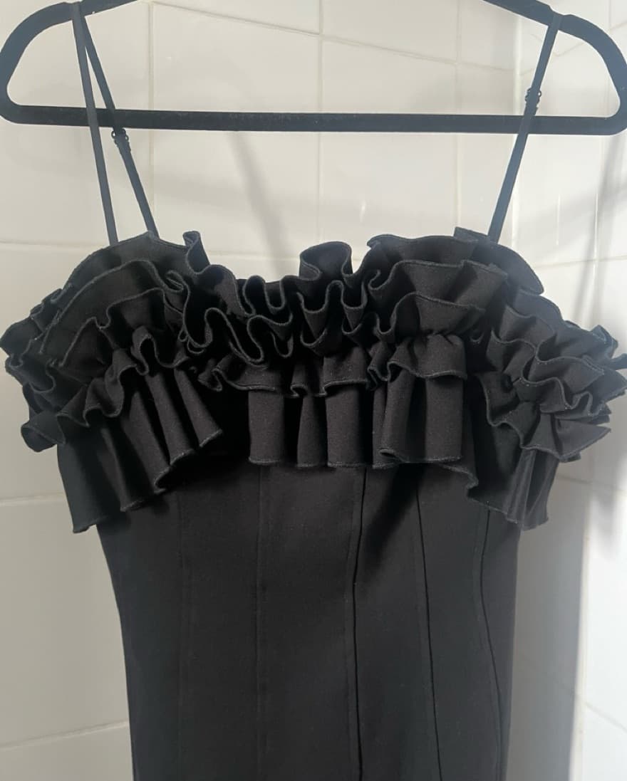 Elliatt Black Frill Minidress - Image 5
