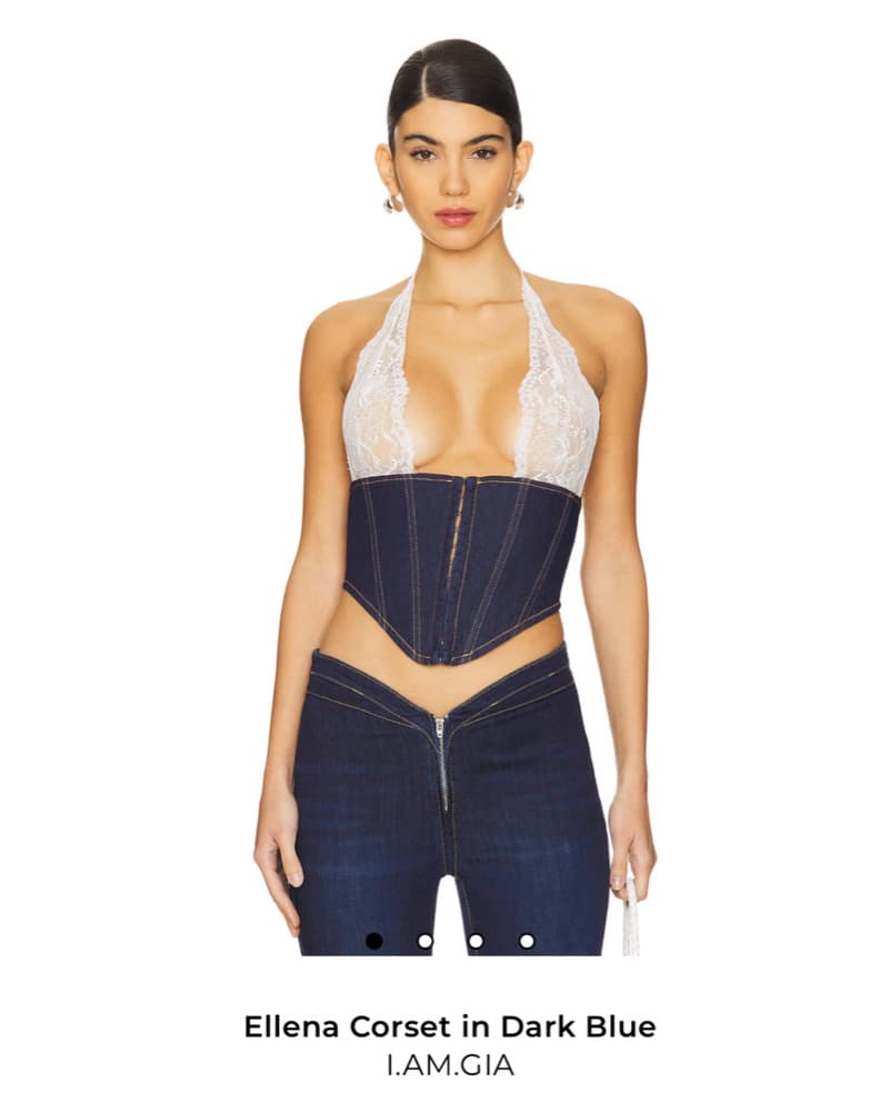 Ellena Corset in Dark Blue - Image 2