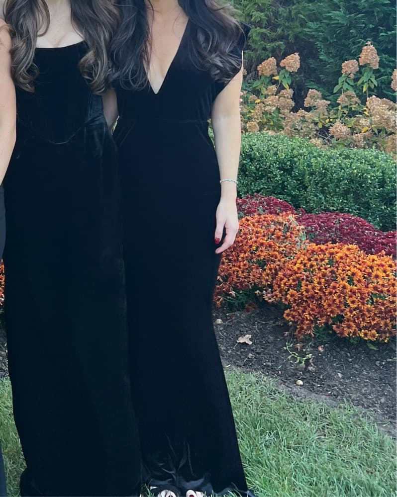NORMA KAMALI BLACK VELVET GOWN - Image 1