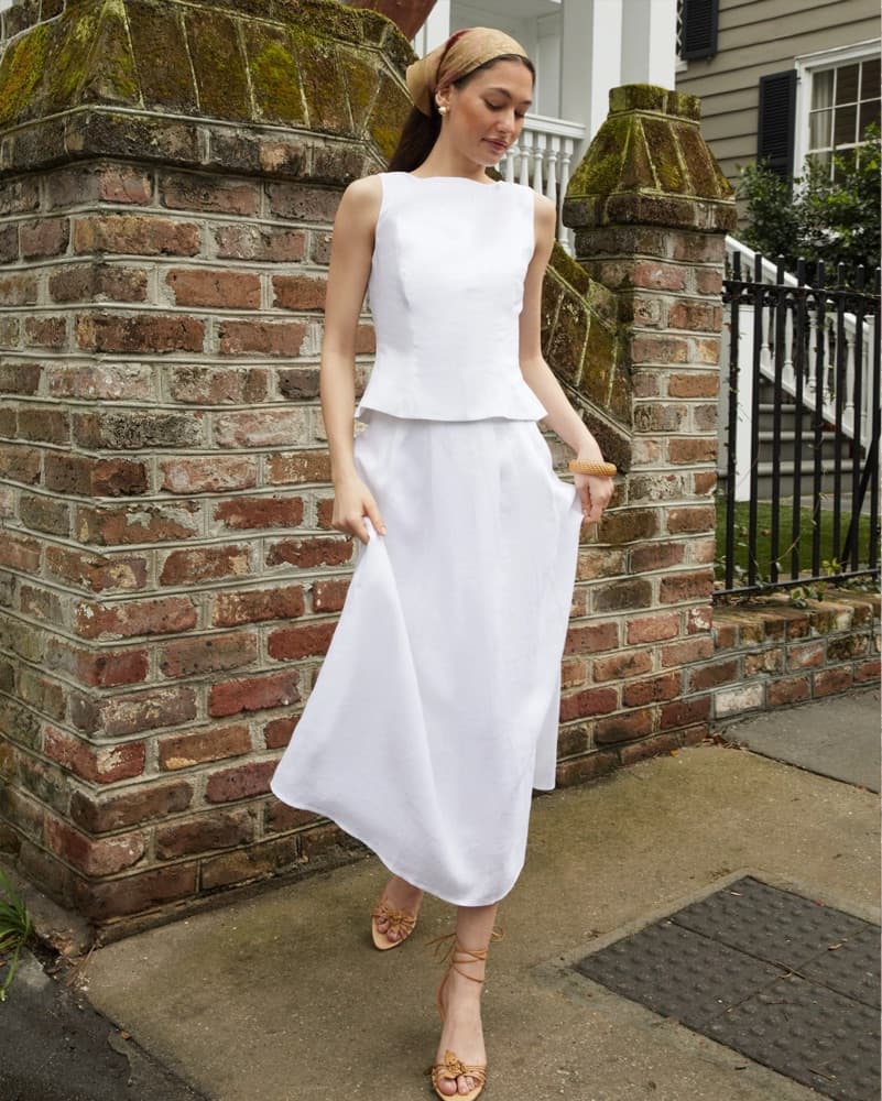 White Skirt And Top Set - Image 1