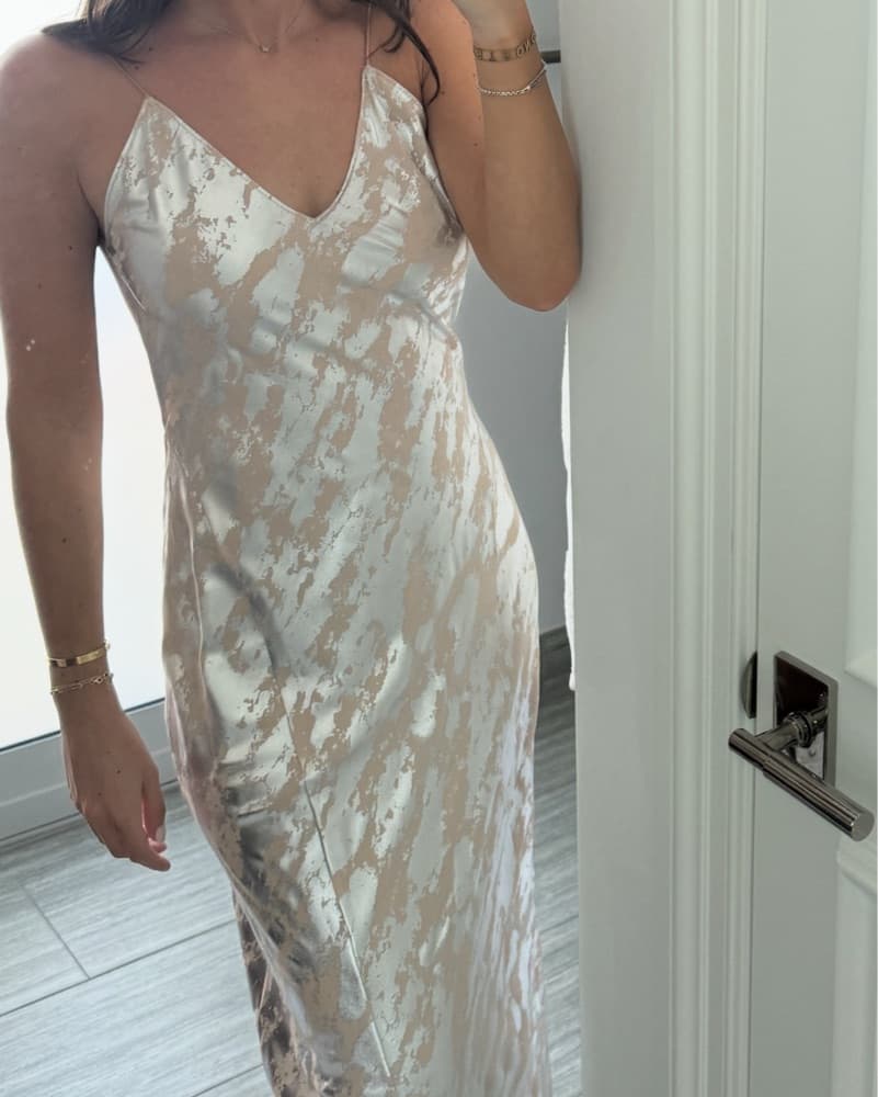 Metallic Silver Gown - Image 2