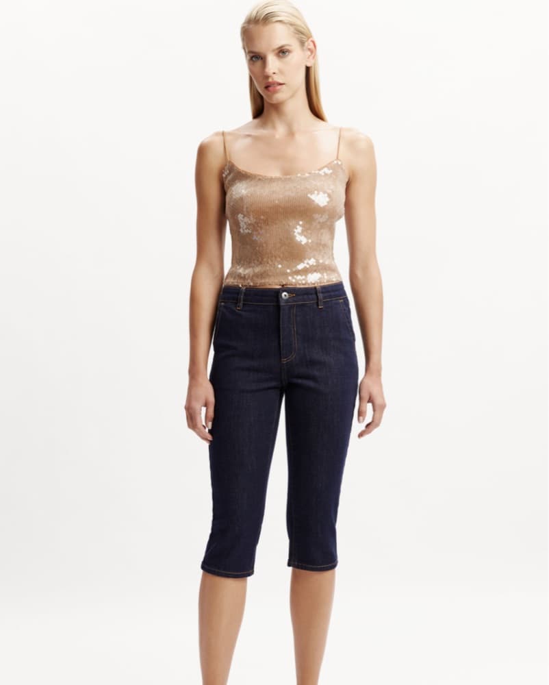 Bardot Sequin Tank Top size S in nude - Image 3