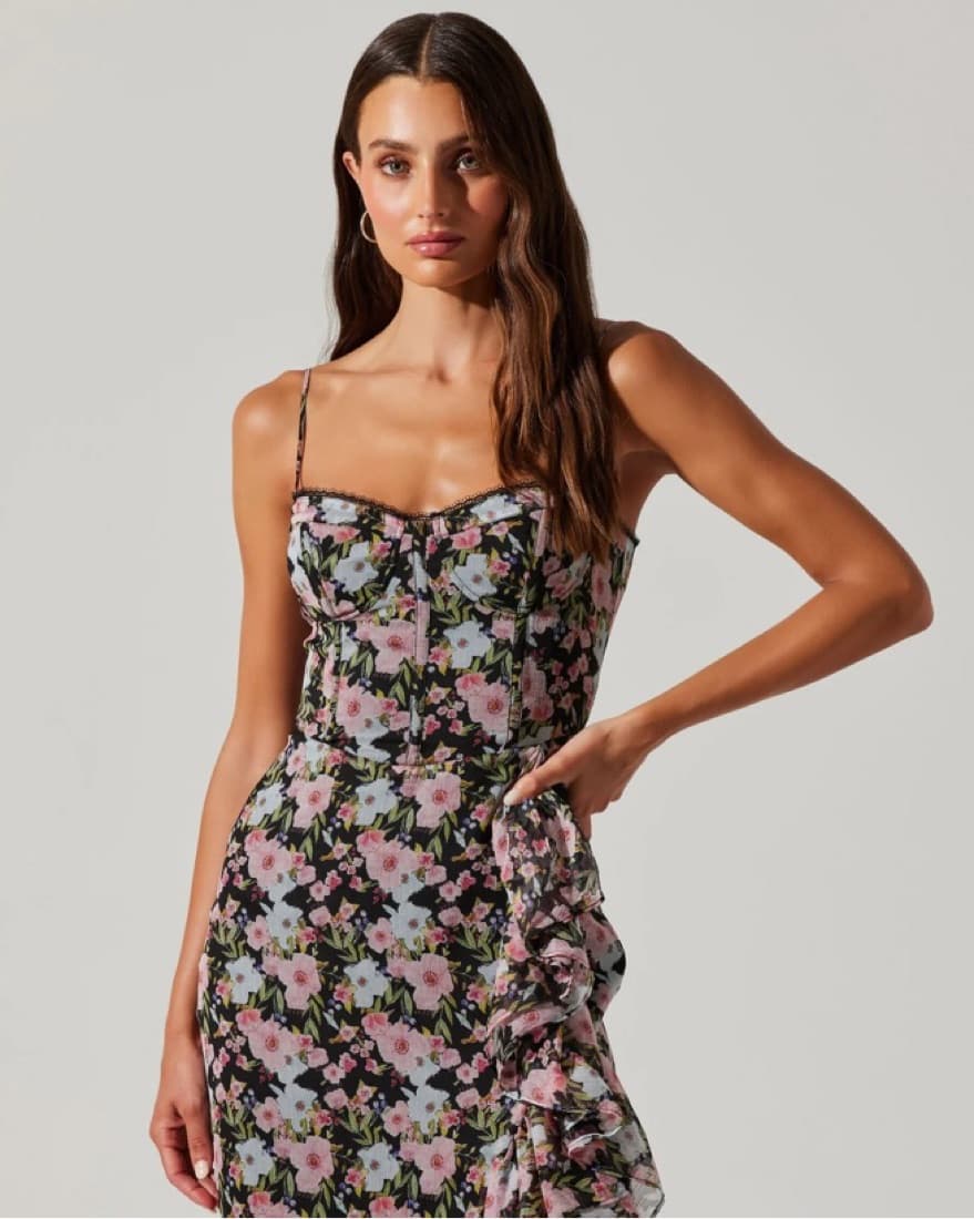 ASTR the label asymmetrical floral dress - Image 2