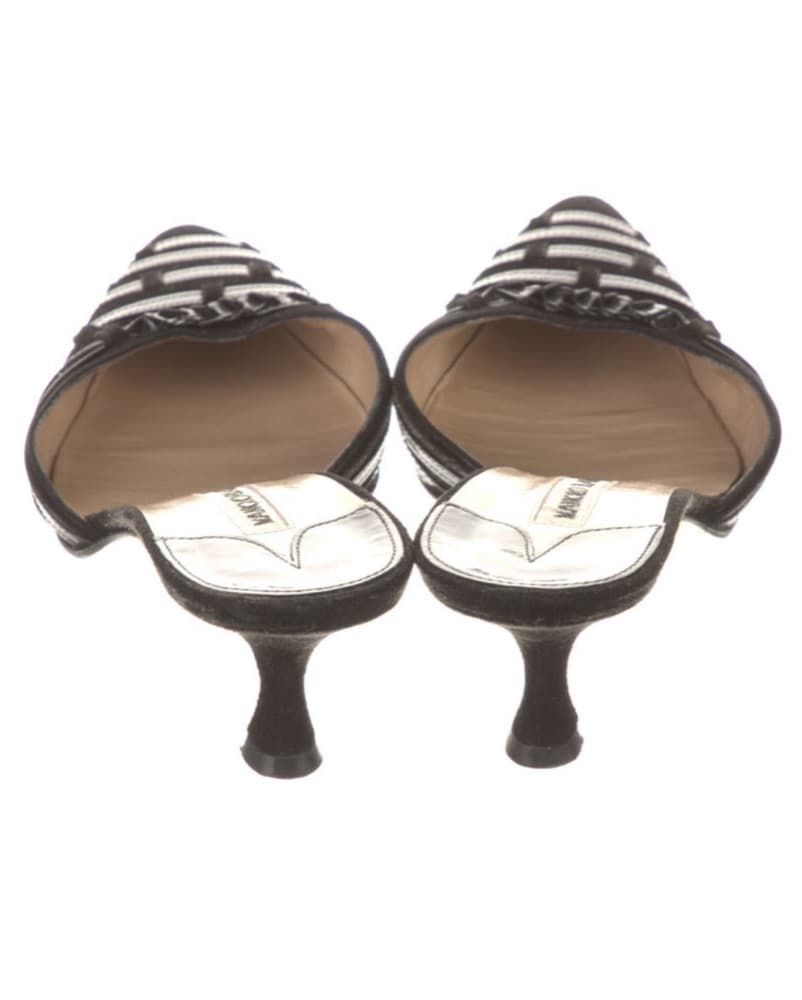 Manolo Blahnik Kitten Heel Mule Slides - Image 3