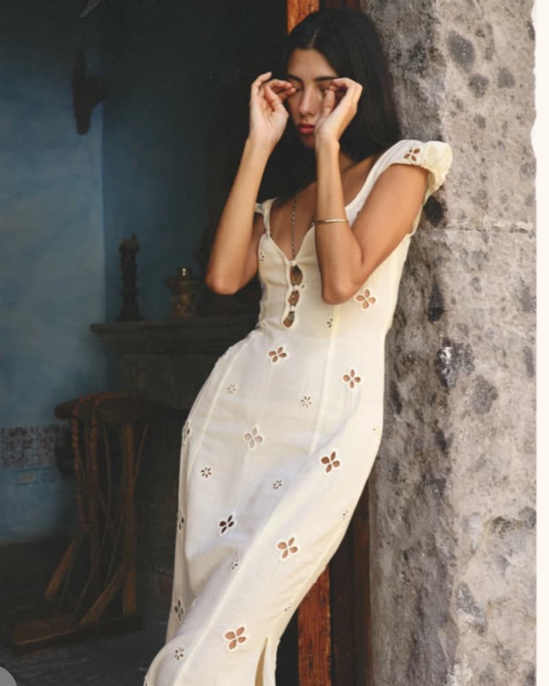 Mirror Palais Floral Eyelet Dress - Image 3