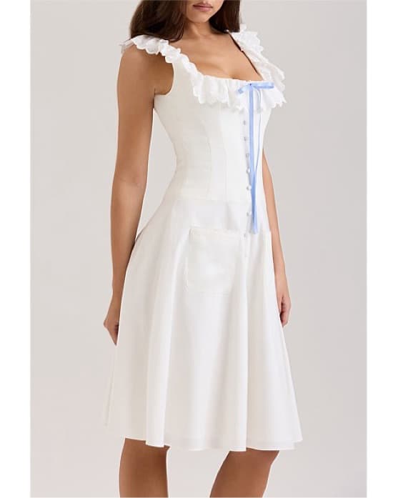 House Of Cb Mathilde Lace Trim Midi - Image 4