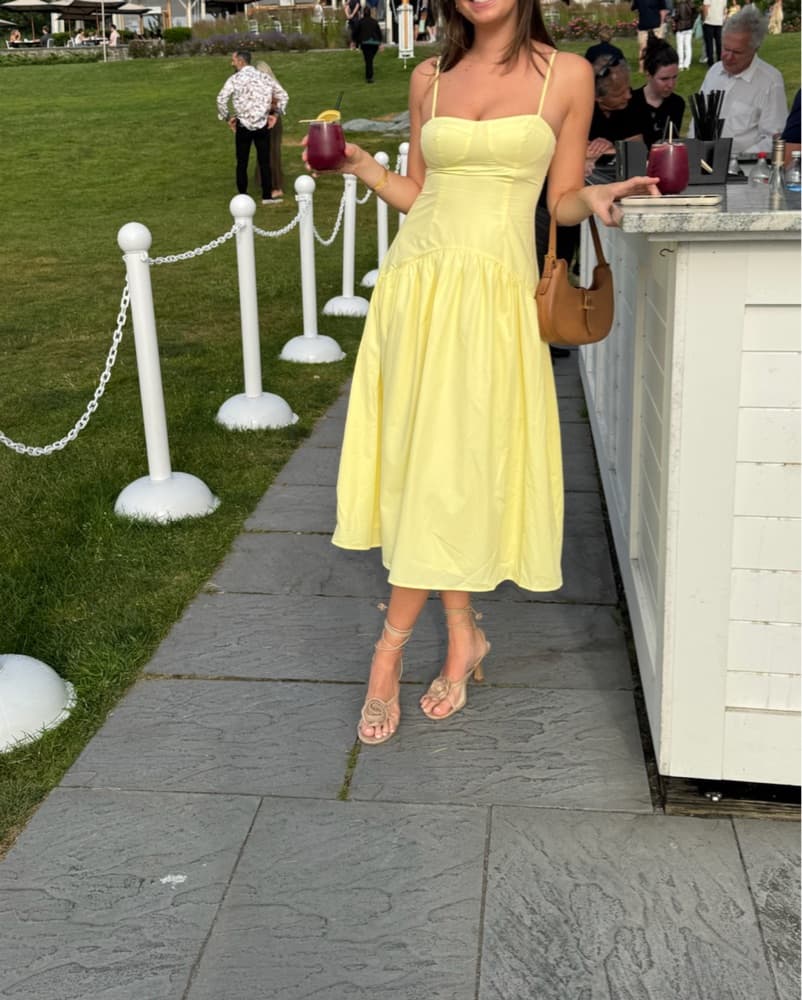 Midi Dress In Yellow - Image 3