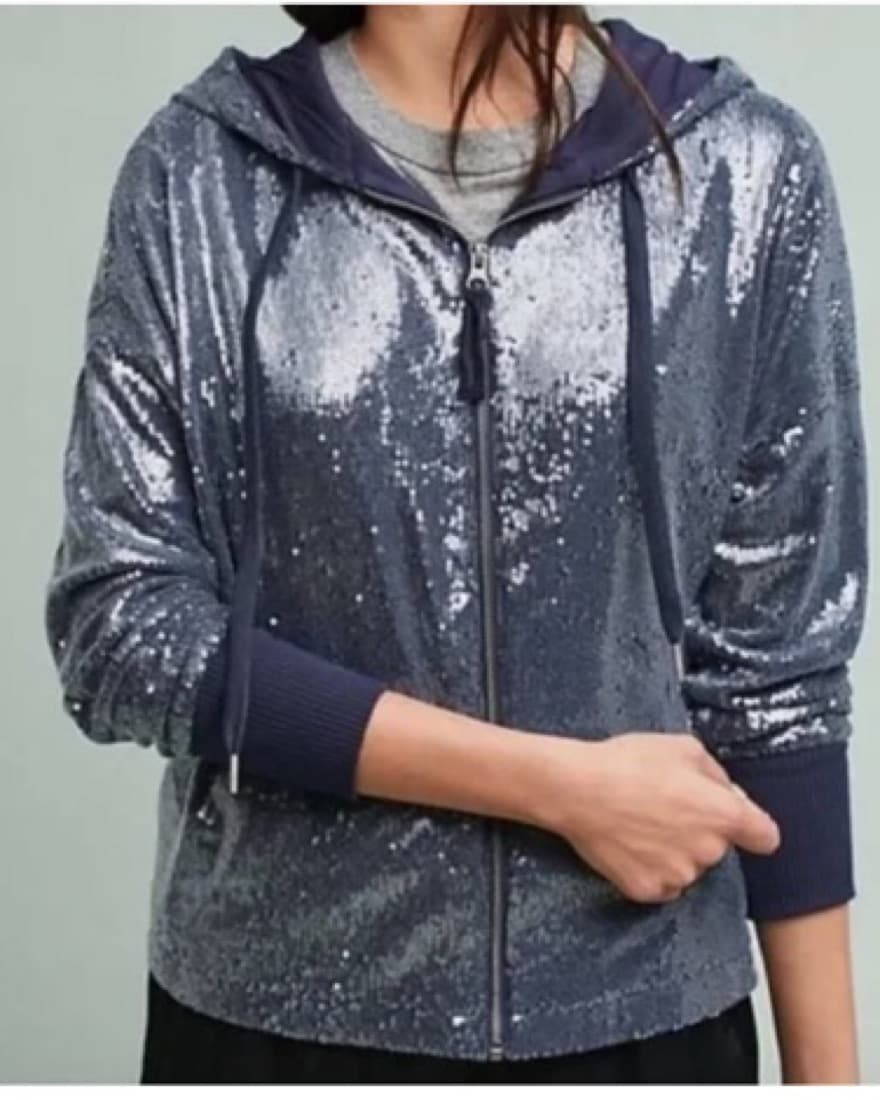 Vintage Sequin Hoodie - Image 2