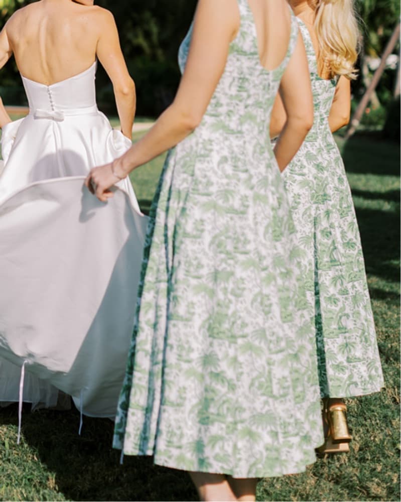 Staud Wells Dress In Green Toile  - Image 3