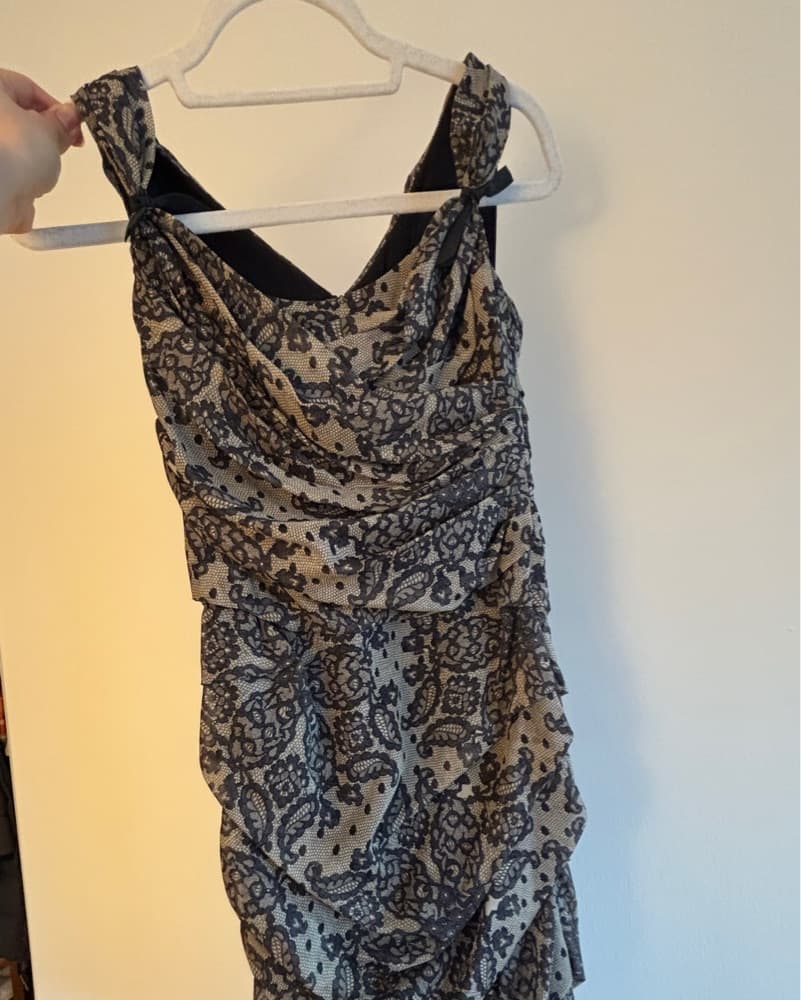 Dolce And Gabbana Silk Lace Print Dress - Image 4