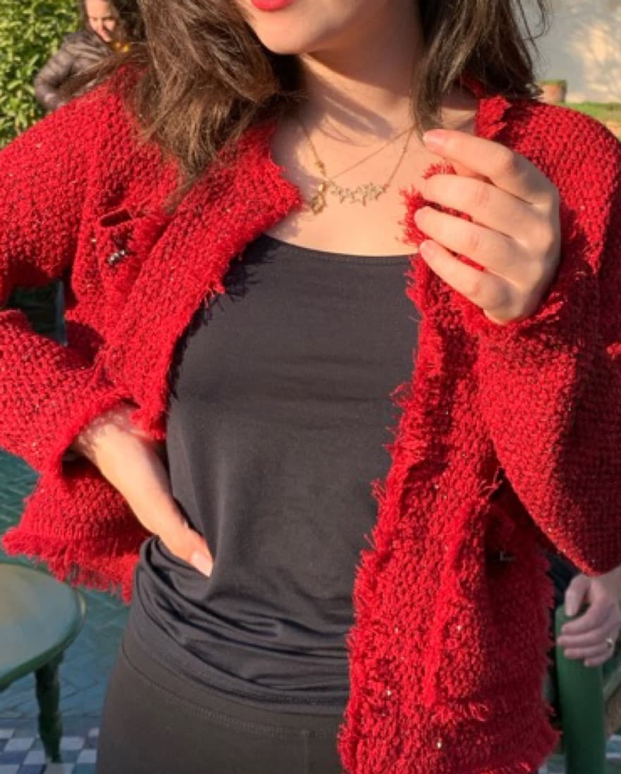 Red Tweed Jacket - Image 3