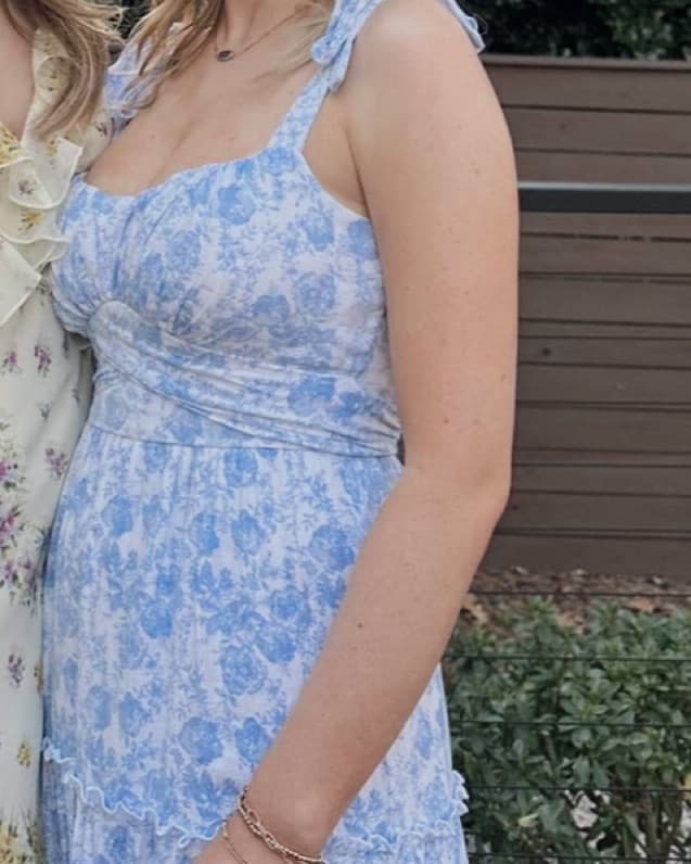 Francesca’s Tie Strap Floral Midi Dress - Image 3