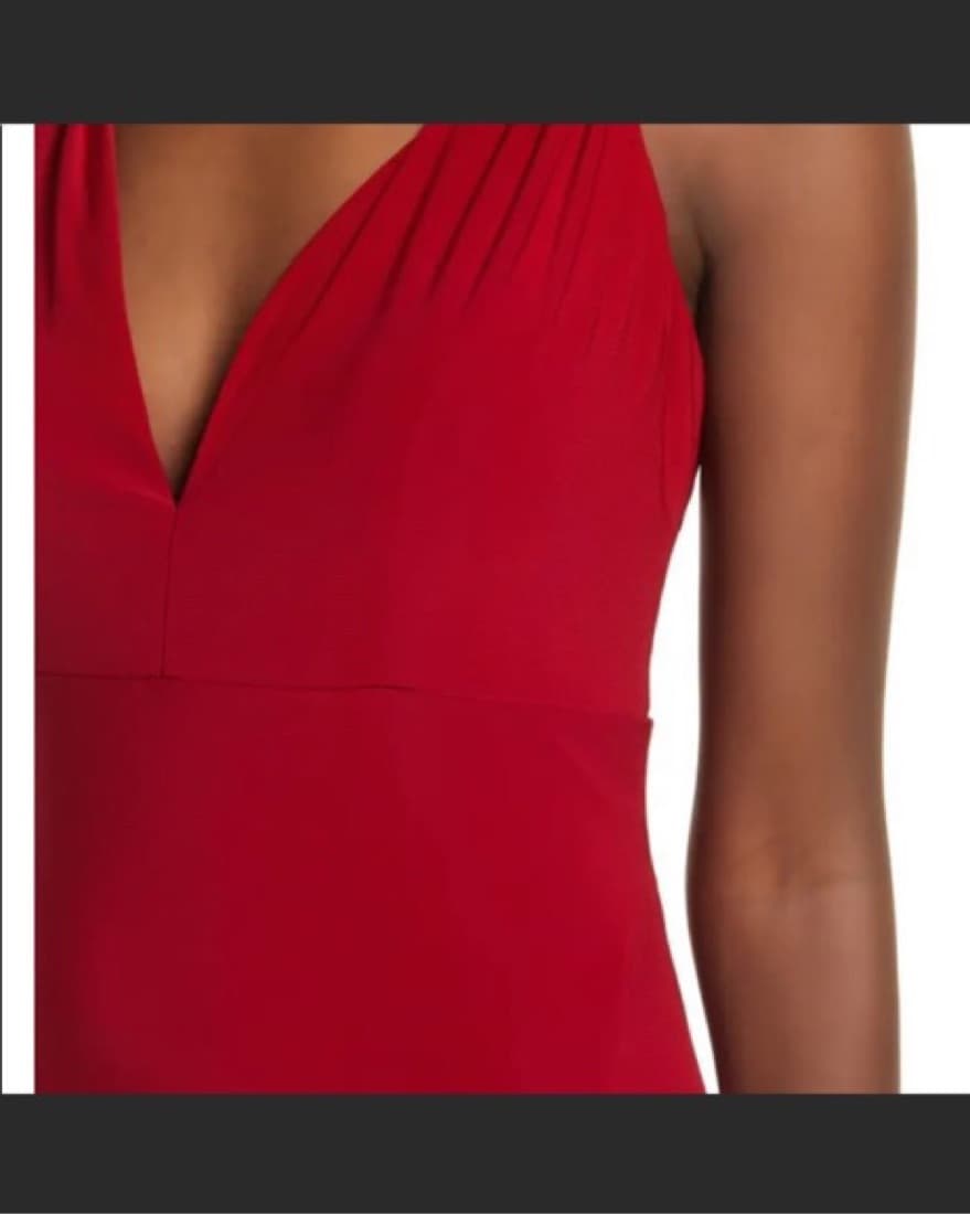 Jump Apparel V-Neck Side Slit Gown - Image 4
