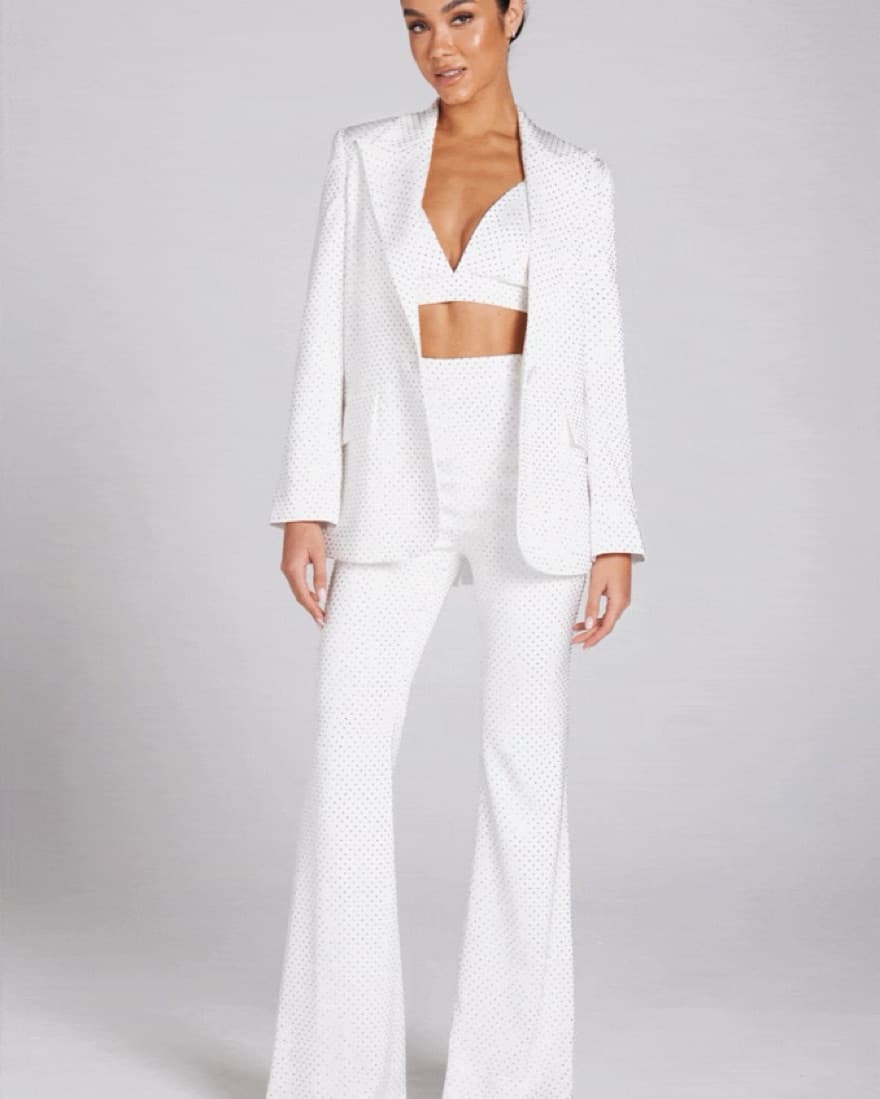 Nadine Merabi Kira White Suit - Image 2